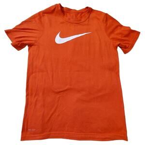 Nike Shirt Mens Small Tee Short Sleeve Big Center Swoosh Red/White